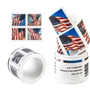Forever First Class Rate USPS Stamps Coil of 100 Sealed NWT
